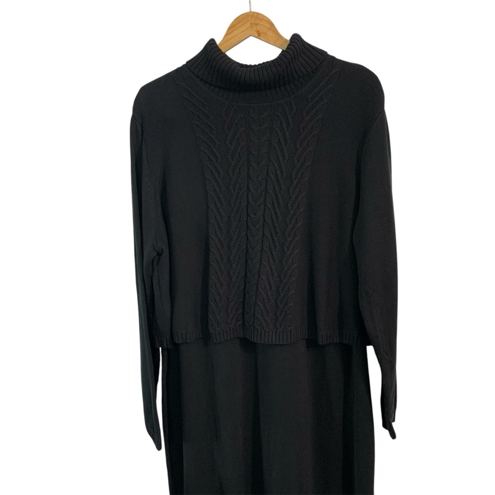 WOMAN WITHIN 2pc Cable Knit Sweater Maxi Dress Sz 26/28